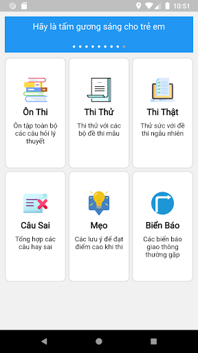 Android application Ôn Thi GPLX Máy A1 screenshort