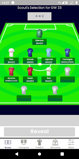 Android application Fantasy Predictor screenshort