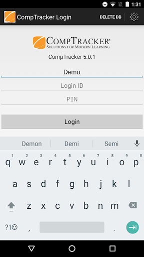 Android application CompTracker screenshort
