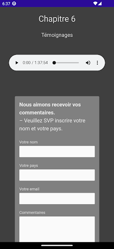 Prophète visite Afrique Audio Screen 3