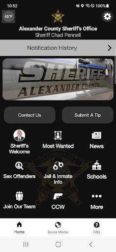 Android application Alexander County Sheriff NC screenshort