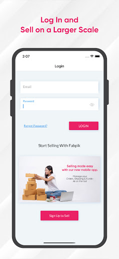 Android application Fabpik Seller World screenshort