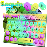 Sequin Flip+neon Keyboard Theme icon