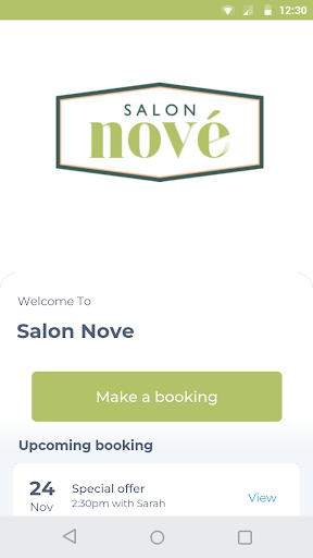Android application Salon Nove screenshort