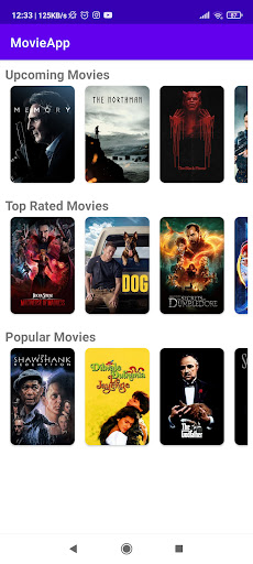 Android application Movie App Demo screenshort