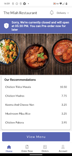 The Miah Restaurant Screen 2