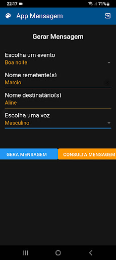 Android application Appmensagem - Mensagens screenshort