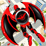 Cover Image of Download Flying Bat Robot Bike Game  APK