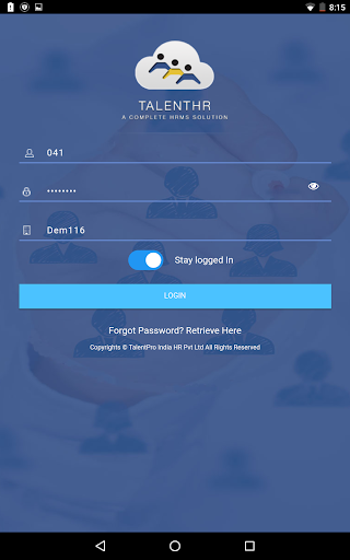 Android application TalentHR screenshort