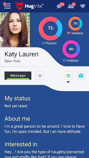 Android application HugVibe screenshort