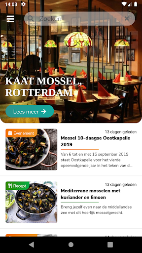Android application De Mossel App screenshort