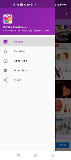 Android application Raksha Bandhan wish Gallery screenshort