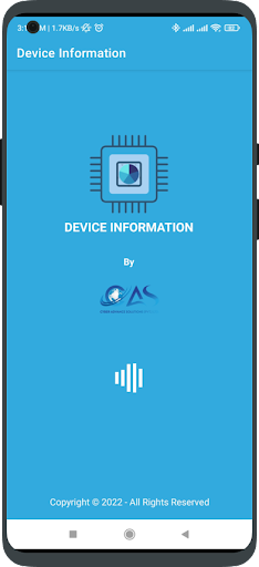 Android application Device Information screenshort