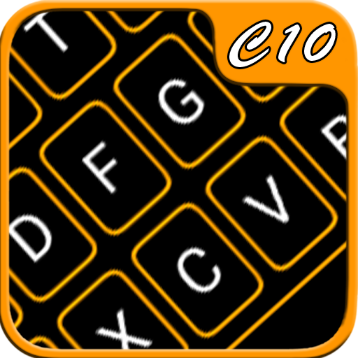 Orange Neon Keyboard  Icon