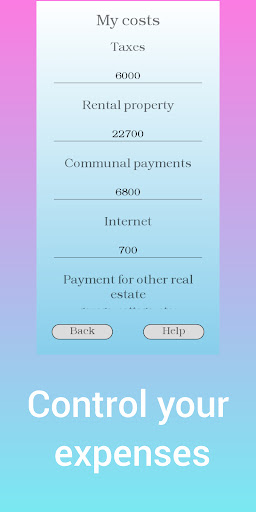 Android application My budget screenshort