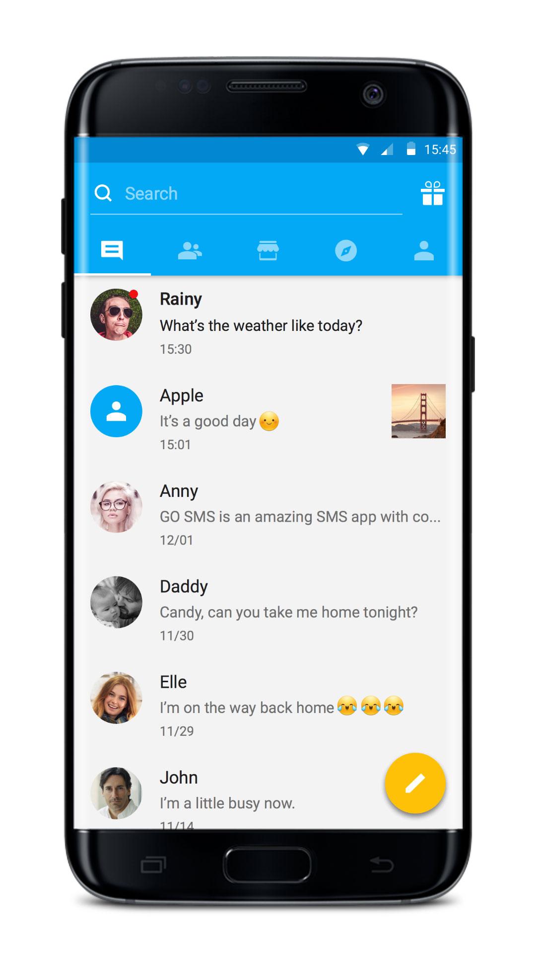 Android application GO SMS Pro - Messenger, Free Themes, Emoji screenshort