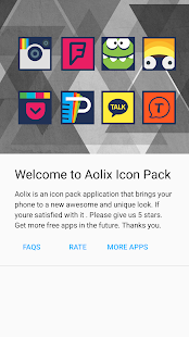 Capture d'écran du pack d'icônes Aolix