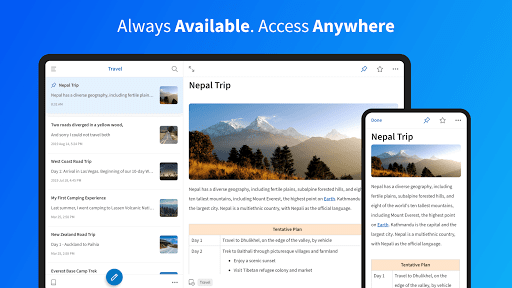 Screenshot of UpNote - notes, diary, journal