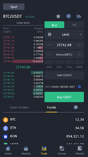 VEXK - Cryptocurrency Exchange Screen 3