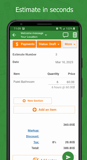 Contractor Estimate & Invoice Screenshot 4 - AppWisp.com