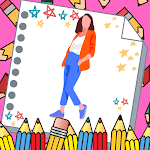 Cover Image of Baixar Girls Fashion Coloring Book  APK