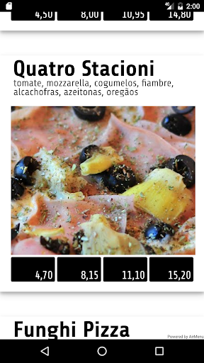 Android application Presto Pizza Delivery screenshort