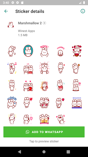 Marshmallow Animated Sticker for WAStickerApps