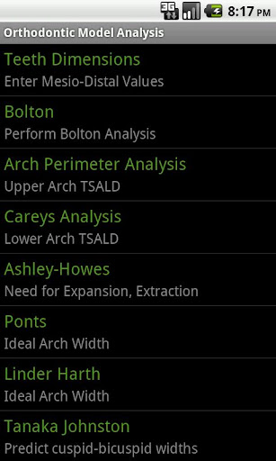 Android application iModelAnalysis screenshort