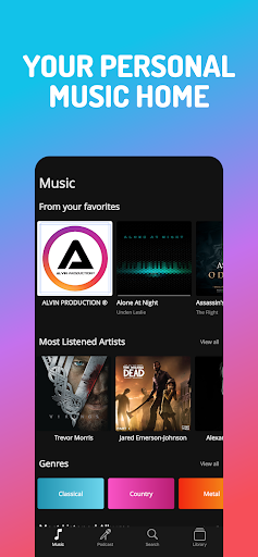 Android application Playary: Music and Podcast screenshort