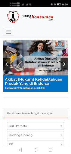 Android application Ruang Konsumen screenshort