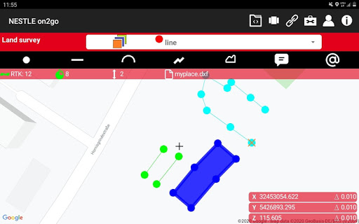 Android application On2go Surveying App for GNPS S screenshort