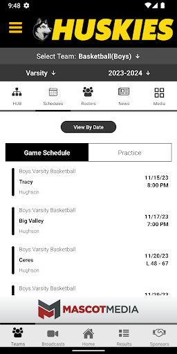 Hughson Huskies Athletics Screenshot 4 - AppWisp.com