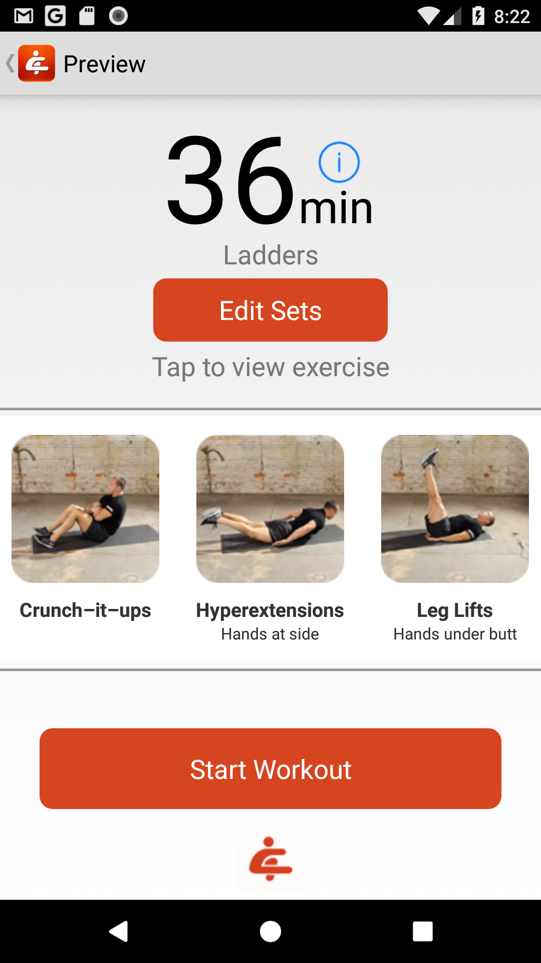 Android application You Are Your Own Gym by Mark Lauren screenshort