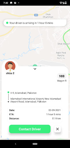 Khizar- Ride Booking Screen 2