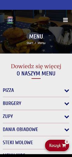 Android application Restauracja Route66 screenshort