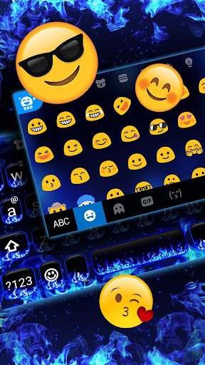 Blue Flames Keyboard Theme 6.0.1116_8 screenshots 3