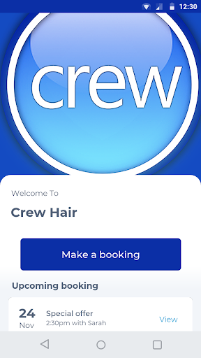 Android application Crew Hair screenshort