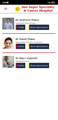 Android application Booking App for Patient screenshort