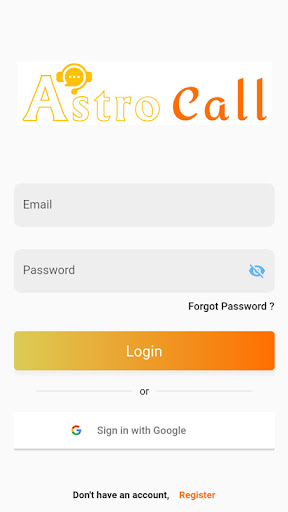 Android application AstroCall screenshort