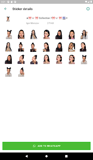 Bella Poarch from TikTok WhatsAspp Stickers