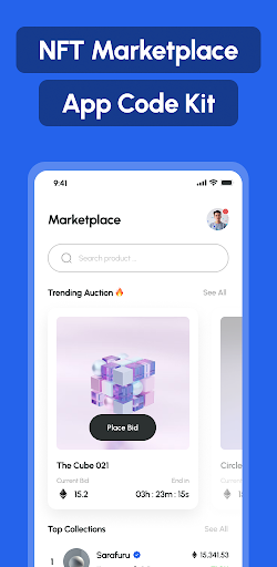 Android application Aksty. - NFT Marketplace screenshort