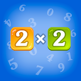 Multiplication table for children. Training. icon