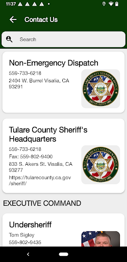 Tulare County Sheriffs Office Screen 2