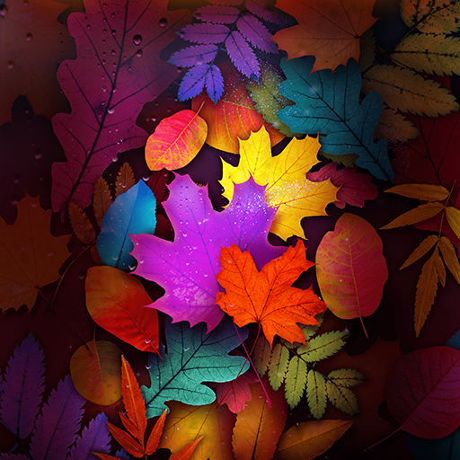 Rainbow fall Leaves- Wallpaper logo