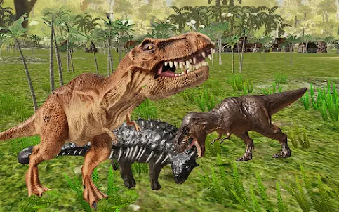 Dino Fighting vs Hungry T-rex