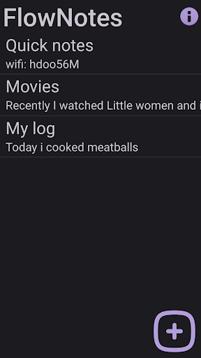 Android application FlowNotes screenshort