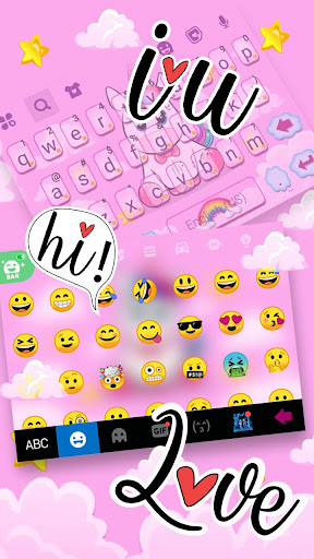 Cute Rainbow Unicorn Theme Screen 3