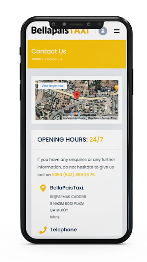 Bellapais Taxi - Cyprus Taxi Screen 2