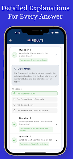 US Citizenship Test 2026 ekran görüntüsü