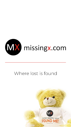 Android application MissingX - Lost Property App screenshort